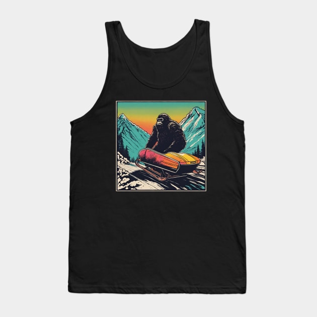 Grumpy Bigfoot Bobsleigh in Winter Tank Top by DaysuCollege